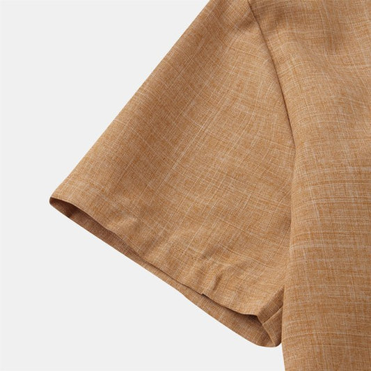 Heathered linen-blend shirt